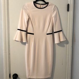 Blush and black dress